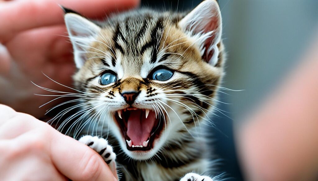 aggressive cat biting