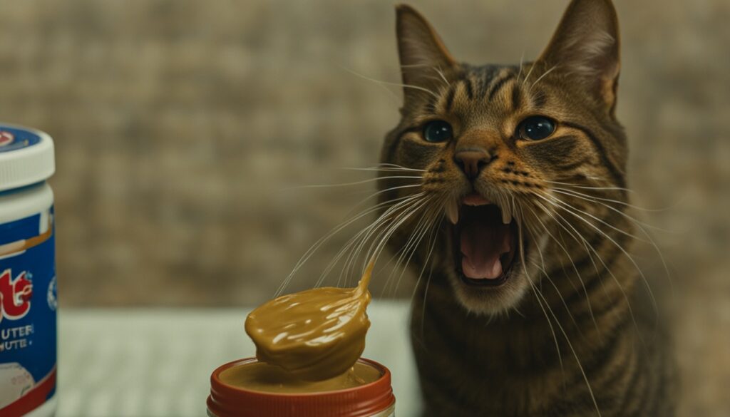 Choking hazard with peanut butter for cats