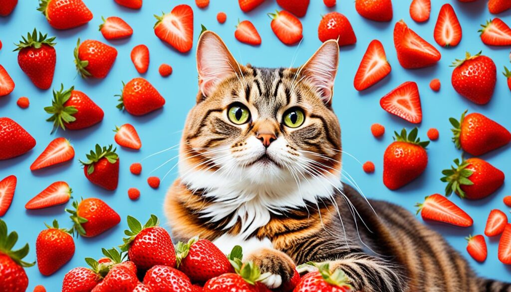 Moderation is key when feeding strawberries to cats