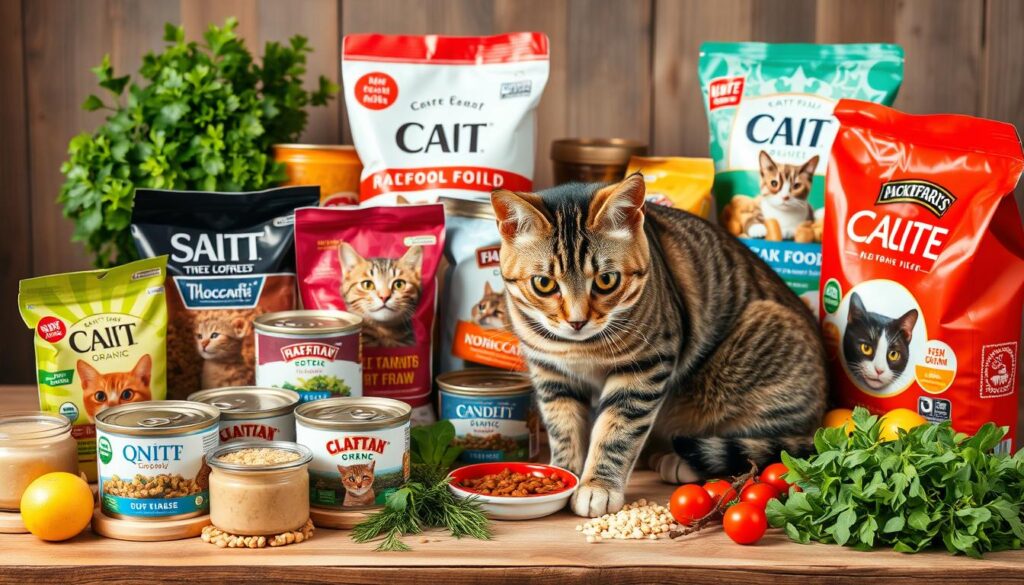 Cat food selection